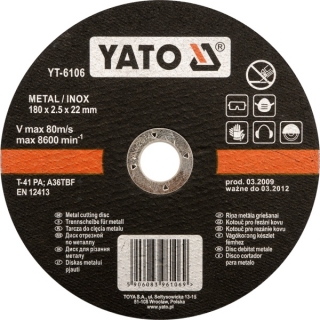 YATO Tarcza do cicia stali nierdzewnej 125x2,5x22 mm