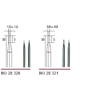 PROXXON Frezy z wglika wolframu, Rozmiar (mm): 1,0 u. 1,2, Ilo sztuk: 2