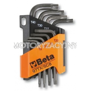 BETA Komplet 8 kluczy trzpieniowych ktowych profil Torx model 97TX/SC8