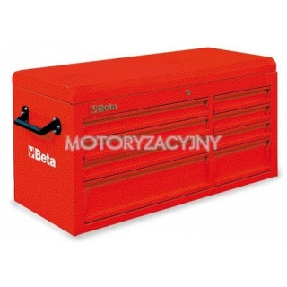 BETA Skrzynia narzdziowa z 8 szufladami i grnym pojemnikiem model 3800/C38T, Kolor: Czerwony