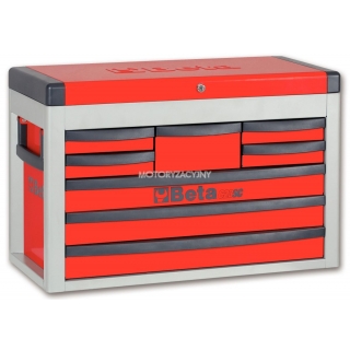 BETA Skrzynia narzdziowa z omioma szufladami model 2300/C23SC, Kolor: Czerwony