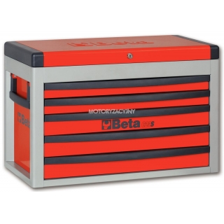 BETA Skrzynia narzdziowa z picioma szufladami model 2300/C23S, Kolor: Czerwony