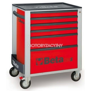 BETA Wzek narzdziowy z 6 szufladami model 2400/C24S6, Kolor: Czerwony