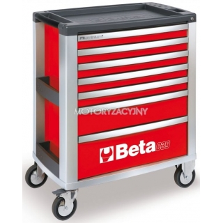 BETA Wzek narzdziowy z 7 szufladami model 3900/C39R7, Kolor: Czerwony