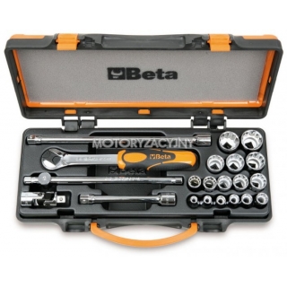 BETA Zestaw 16 nasadek 3/8`` dwunastoktnych z akcesoriami model 910B/C16