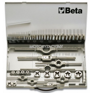 BETA Zestaw gwintownikw i narzynek ze stali HSS akcesoriami model 447/C53 w pudeku metalowym