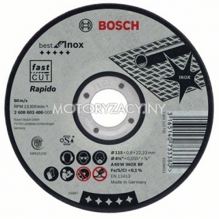 BOSCH Tarcza tnca Best for Inox 125 mm A 60 W INOX BF
