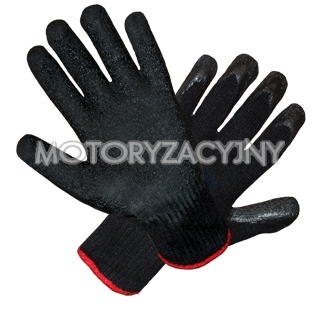 CONSORTE R�kawice powlekane lateksem R415 czarne, Rozmiar: 7