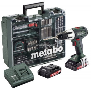 METABO Akumulatorowa wiertarko-wkrtarka udarowa SB 18 LT Set w walizce (2 akumulatory Li-Ion + zestaw akcesoriw)