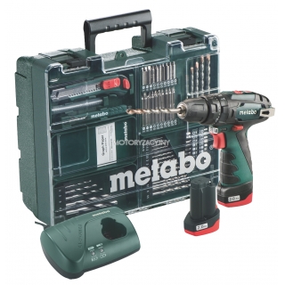 METABO Metabo Akumulatorowa wiertarka udarowa PowerMaxx SB Basic z wyposaeniem, 10,8 V