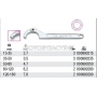 BETA Klucz hakowy z pazurem przegubowy model 99SQ, Rozmiar (mm): 80-120, Pazur B (mm): 6,2
