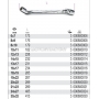 BETA Klucz nasadowy dwustronny przegubowy dwunastoktny model 80, Rozmiar (mm): 6x7, Dugo (mm): 173