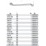 BETA Klucz oczkowy odsadzony dwustronny calowy model 90AS, Rozmiar (cal): 11/16x13/16, Dugo L (mm): 265