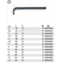 BETA Klucz trzpieniowy ktowy dugi model 96L, Rozmiar (mm): 5, Dugo L (mm): 158, Dugo L1 (mm): 27