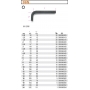 BETA Klucz trzpieniowy ktowy model 96N, Rozmiar (mm): 2, Dugo L (mm): 51, Dugo L1 (mm): 17