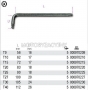 BETA Klucz trzpieniowy ktowy profil Temper Resistant Torx model 97RTX, Rozmiar: T9, Dugo L (mm): 56, Dugo L1 (mm): 16