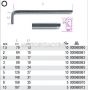 BETA Klucz trzpieniowy ktowy z kocwk kulist model 96BP, Rozmiar (mm): 1,5, Dugo L (mm): 79, Dugo L1 (mm): 13