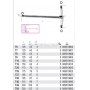 BETA Klucz trzpieniowy typu T profil Torx model 951TX, Rozmiar: T6, Dugo L (mm): 125, Dugo L1 (mm): 63, rednica (mm): 4