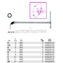 BETA Klucz trzpieniowy typu T szecioktny z przegubem model 953, Rozmiar (mm): 8, Wysoko H (mm): 11, Dugo L (mm): 425