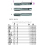 BETA Komplet 3 gwintownikw rcznych HSS ze stali chromowej metrycznych model 431, Gwint M: 10x1,5, Dugo L (mm): 70, Chwyt (mm): 6,0
