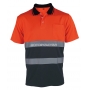 BETA Koszulka polo ostrzegawcza o intensywnej widzialnoci, Kolor: Pomaraczowo-Granatowy, Rozmiar: XL