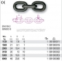 BETA �a�cuch klasy 8 model 8100, Maksymalne dopuszczalne statyczne obci��enie robocze (kg): 5300, A (mm): 39, B (mm): 16,9, C (mm): 13