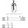 BETA cigacz trjramienny z ramionami wahliwymi model 1516, Dugo L (mm): 85, A max (mm): 60, S max (mm): 40