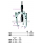 BETA cigacz trjramienny ze wspomaganiem hydraulicznym model 1585, Wysoko (mm): 280, Szeroko A (mm): 50350, Dugo B max (mm): 335