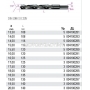 BETA Wierto krte cylindryczne krtkie walcowane HSS model 410A, rednica (mm): 13,5, Dugo L (mm): 108