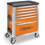 BETA Wózek narzędziowy z 6 szufladami z zestawem narzędzi model 3900O-6/VI1T, Kolor: Pomarańczowy, Ilość narzędzi: 98