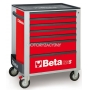 BETA Wzek narzdziowy z 7 szufladami model 2400/C24S7, Kolor: Czerwony