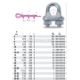 BETA Zacisk linowy kabkowy stalowy model 8016, Rozmiar (mm): 30-32, Rozmiar (cal): 1 1/8, Odlego T: 990, Ilo N: 8
