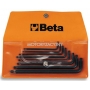 BETA Zestaw 8 kluczy trzpieniowych ktowych z kocwk kulist profil Torx w pokrowcu 97BTX/B8
