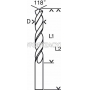 BOSCH Wierta do metalu HSS-R DIN 338, rednica D (mm): 9,0, Dugo robocza L1 (mm): 81, Dugo cakowita L2 (mm): 125, Ilo w opakowaniu (szt.): 10