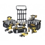 DEWALT  8-narzdziowy zestaw Combo Li-Ion XR 18 V (DCD985, DCF885, DCH253, DCS391, DCG412, DCS331, DCS380, DCL040, 4 akumulatory 4Ah i adowarka w trzech kufrach)