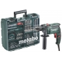 METABO Jednobiegowa wiertarka udarowa SBE 650 z elektronik i wyposaeniem, 650 W Mobilny warsztat