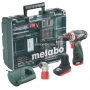 METABO Wiertarko-wkrtarka akumulatorowa PowerMaxx BS Quick Pro z wyposaeniem, 10,8 V Mobilny warsztat